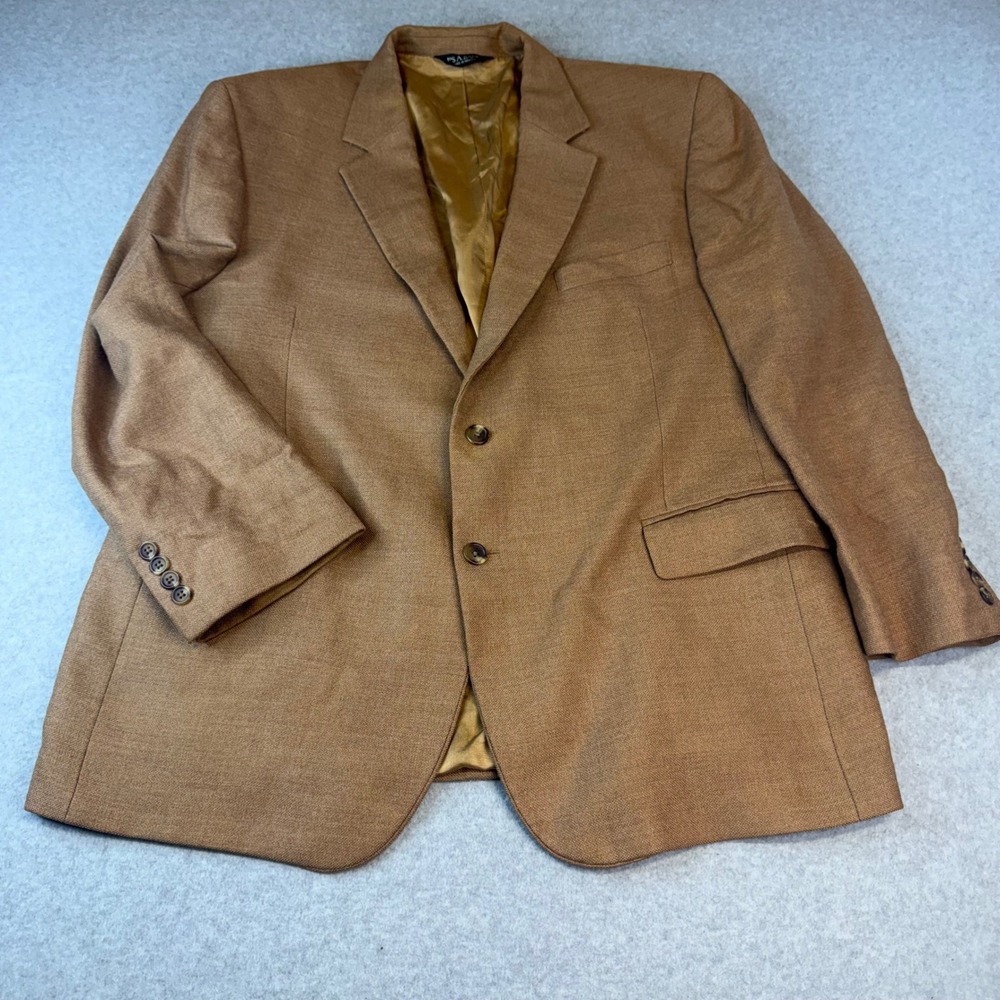 Jos. A. Bank Mens Tan Hopsack Two Button Blazer Sport Coat Jacket